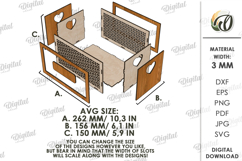 3D Home Organizer Laser Cut. Storage Box SVG Product Image 2