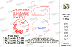 Family Round Sign Laser Cut. Home Decor SVG Product Image 2