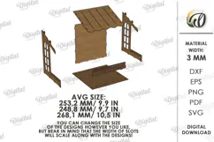Bird Feeder Laser Cut. Hanging Bird Feeder House SVG Product Image 2