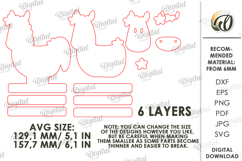 Farm Animal Stand Laser Cut. Stand Decor. Horse SVG Product Image 2