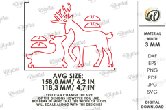 Christmas Reindeer Laser Cut. Stand Decor SVG Product Image 2