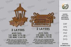 Vintage Christmas Wall Decor Lasercut. Christmas Decor SVG Product Image 2