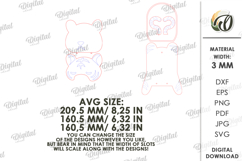 Wooden Animal Key Holder Laser Cut. Tiger SVG Product Image 2