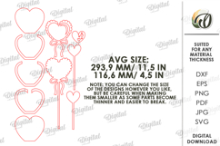 Valentine's Day Heart Decoration Laser Cut. Stand Decor SVG Product Image 2