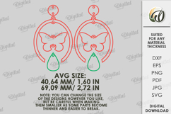 Spring Drop Earrings Laser Cut. Dangle Earrings SVG Product Image 2
