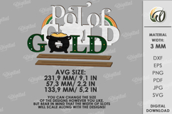 St Patrick's Day Word Stand Laser Cut. Pot Of Gold SVG Product Image 2