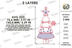 Christmas Tree Ornaments Laser Cut. Christmas Tree Decor SVG Product Image 2