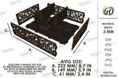 3D Tea Holder Laser cut. Tea Bag Organizer. Storage Box SVG Product Image 2