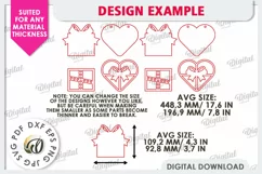 Valentine's Day Banner Laser Cut. Love Banner SVG. Heart SVG Product Image 3