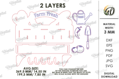 3D Towel Rack Laser Cut. Summer towel hanger SVG. Farm Product Image 2