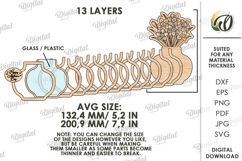 3D Candy holder vase Laser Cut. Mother's day gift SVG Product Image 2