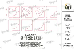 Layered Topographic Valet Tray Laser Cut. Catchall Tray SVG Product Image 2