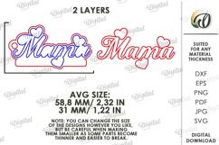 3D Mother's Day Keychain Laser Cut. Mother Keyring SVG Product Image 2