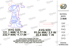 Triple Characters Stand Decor Lasercut. Santa Claus SVG Product Image 2
