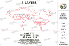 Nature Wall Art Laser Cut. Nature Scene. Wall Decor SVG Product Image 2