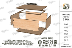 Christmas Decorative Gift Box Laser Cut. Christmas Box SVG Product Image 2