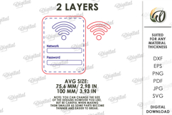 3D Wi-Fi Password Sign Laser Cut. Wall Hanger SVG Product Image 2