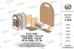 3D Mother's Day Gift Box Laser Cut. Present Box SVG Product Image 2