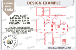 Tissue Box Laser Cut. 3D House Tissue Holder SVG Product Image 3