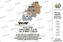 3D Summer Car Laser Cut. Summer Stand Decor SVG Product Image 2