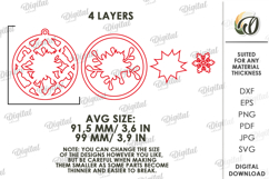 Christmas Layered Ornament Lasercut.Christmas Tree Decor SVG Product Image 2