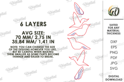 Decorative Hummingbird Stand Laser Cut. Home Shelf Sitter Product Image 2