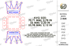 Happy Birthday Candle Holder Laser Cut. Candle Holder SVG Product Image 2