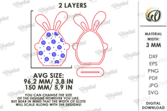 3D Easter Egg Stand Laser Cut. Easter Stand Decor SVG Product Image 2