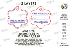 Personalized Pet Tag Laser Cut. Collar Tag. Pet Lover SVG Product Image 2