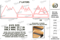 3D Wall Shelf Laser Cut. Display Shelf. Wall Decor SVG Product Image 2