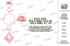Boho Wall Hanging Decor Laser Cut. Wall Decor SVG Product Image 2