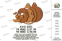 Christmas Layered Ornament Laser Cut . Christmas Decor SVG Product Image 2
