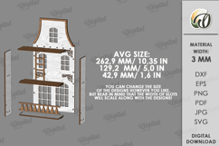 Amsterdam Dollhouse Shelf Laser Cut. Nursery Decor SVG Product Image 2