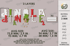 Decorative stand word Laser Cut. Christmas Decor SVG Product Image 2