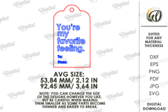 Valentine's Day Gift Tag Laser Cut. Valentine Gift SVG Product Image 2