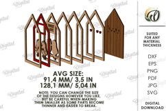 Valentine's Day Layered Mini SIgn Laser Cut. Stand Decor SVG Product Image 2