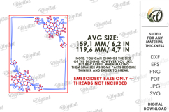 Floral Embroidery Sign Laser Cut. Embroidery Pattern SVG Product Image 2