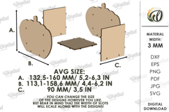 Pumpkin Candle Holders Bundle Laser Cut. Home Decor SVG Product Image 2