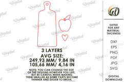 Rustic Cutting Board Laser Cut. Kitchen Cutting Board SVG Product Image 2