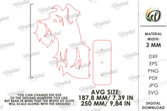 Dog Leash Holder Laser Cut. Dog Decor SVG Product Image 2