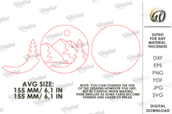 Boho Wall Art Lasercut. Wooden Nature Scene Decor SVG Product Image 2