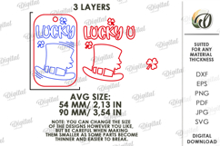 St. Patrick’s Day Gift Tag Laser Cut. Gift Label SVG Product Image 2