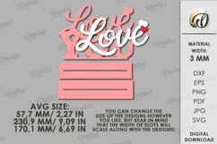 Valentine’s Day Word Stand Laser Cut. Stand Decor SVG Product Image 2