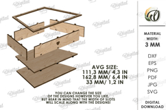 3D Stackable Box Laser Cut. Jewelry Organizer SVG Product Image 2