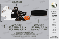 3D Halloween pet stand Laser Cut. Spooky SVG. Parrot Product Image 2
