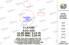 Mother's Day Keychain Lasercut. Mom Gift. Mother Keyring SVG Product Image 2