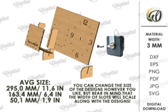 Table Clock Laser Cut. Stand Decor SVG Product Image 2