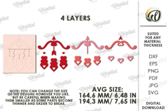Valentine&#039;s Day Layered Wall Decor Laser Cut. Wall Decor SVG Product Image 2