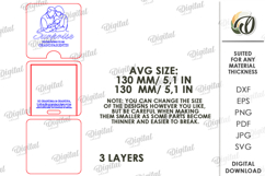 3D Surprise Card Laser Cut. Grandparents Announcement SVG Product Image 2