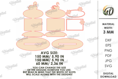 Baby Birth Stats Stand Laser Cut. Nursery Stand Decor SVG Product Image 2
